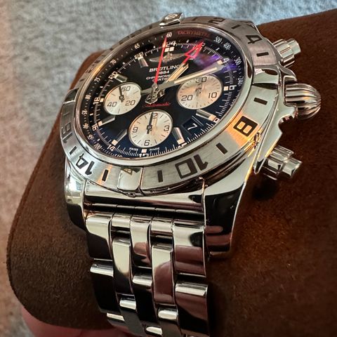 Breitling Chronomat 44 GMT. Norsk AD. Service Des-23. SOM NY!