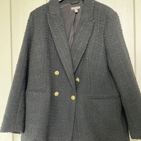 Blazer i tweed-look fra HM str xl - som ny