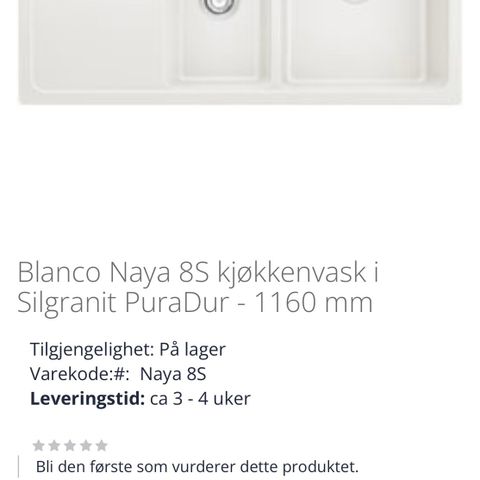 Blanco Naya 8S kjøkkenvask