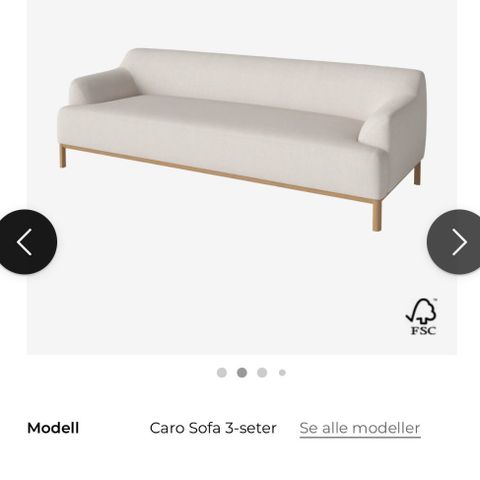 Bolia Caro 3 seter sofa - som ny - ny pris 33569kr