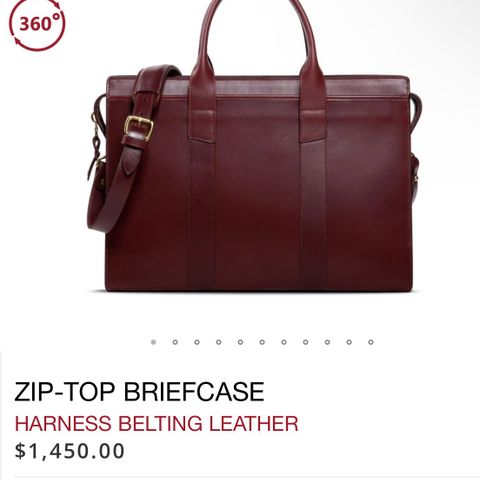 Frank Clegg Zip-Top briefcase