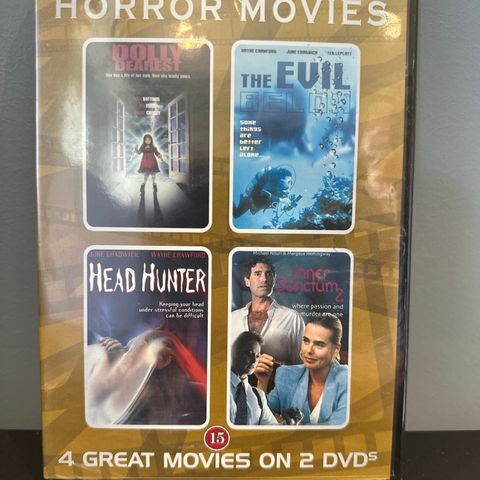 Horror Movies: 4 Great Movies On 2 DVDs - Ny i plast!