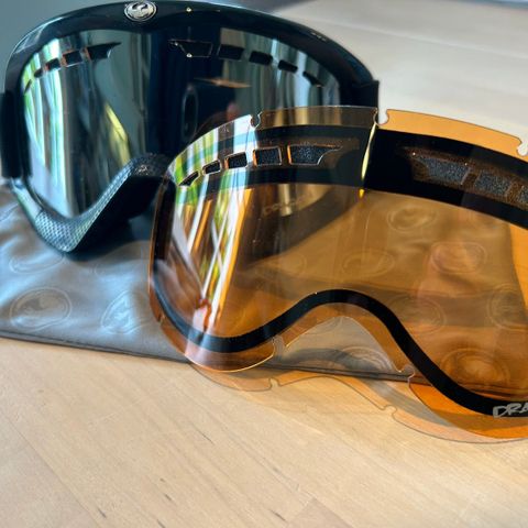 Dragon alpinbrille / skibriller / goggles selges. 2 glass