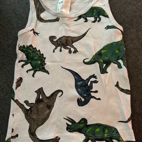 Singlet med dinosaurer fra H&M Strl 98/104