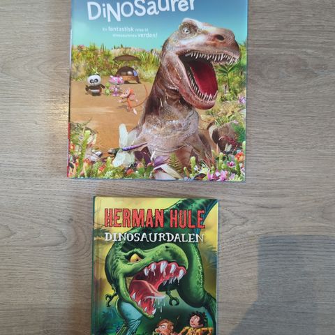 2 dinosaur bøker for barn