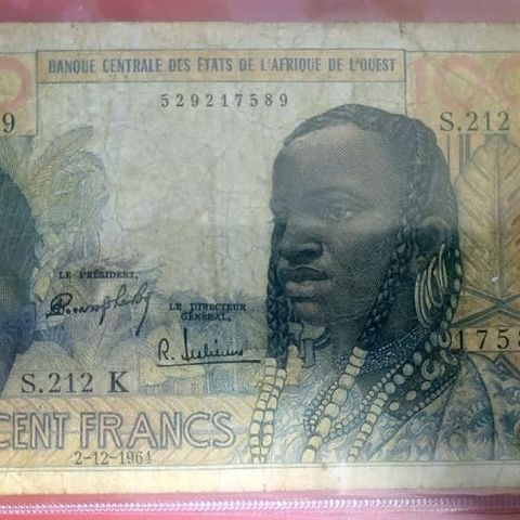 West Africa 100 Francs Fra 1964