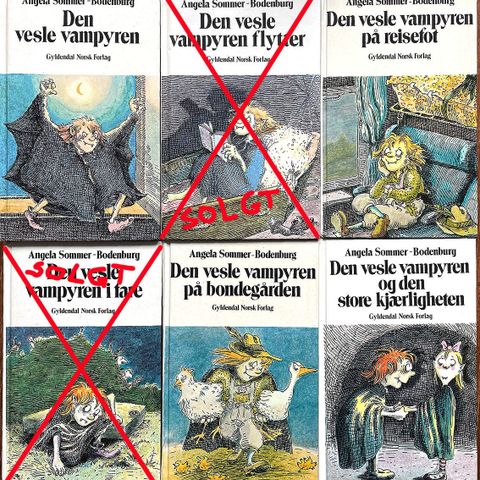 DEN VESLE VAMPYREN - 6 forskjellige titler. Alle førsteutgaver i Norge