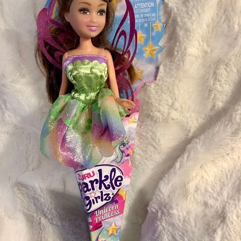 Fin gave ? Barbie dukke / Zuru Sparkle Girlz Unicorn Princess -( som ny!)