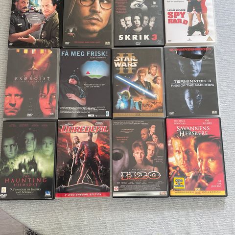 12 DVD-filmer til 100 kr