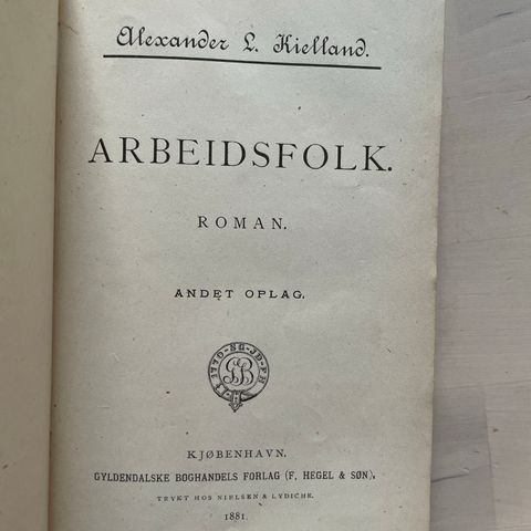 Alexander L. Kielland «Arbeidsfolk» 1881