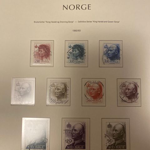 Norge  1993  Leuchtturm Lighthouse komplett 3 sider med bra stemplede merker