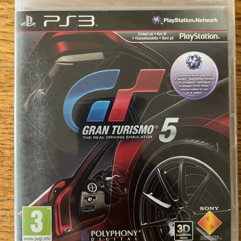 Ps3 spill GRAN TURISMO GT 5 bil barn