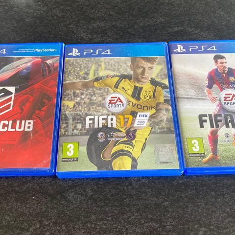 Driveclub, FIFA 17 og FIFA15