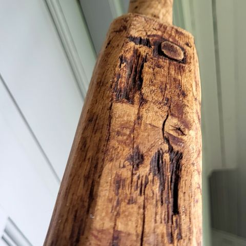 Antikk bismer vekt, spesiell med treplugg, 1800', 80 cm, bondeantikk