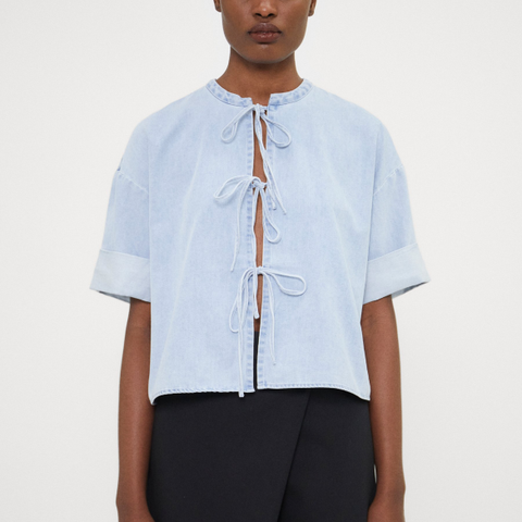 Designers remix tie blouse