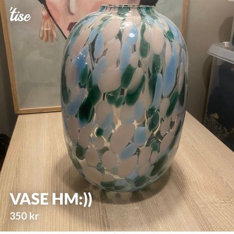 Nydelig vase fra HM selges <3