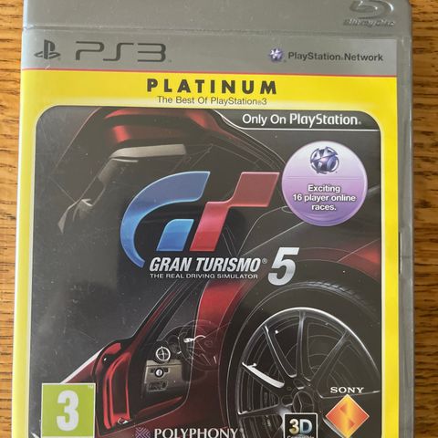 Ps3 spill GT GRAN TURISMO 5 bil barn