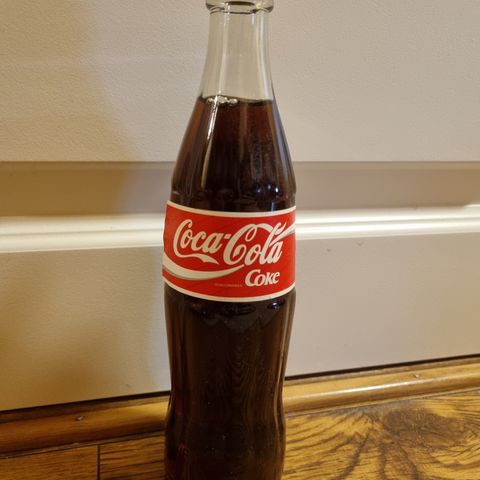 Coca-Cola glassflaske fra Tyskland 1985