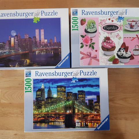 Diverse Ravensburger puslespill 1500 brikker