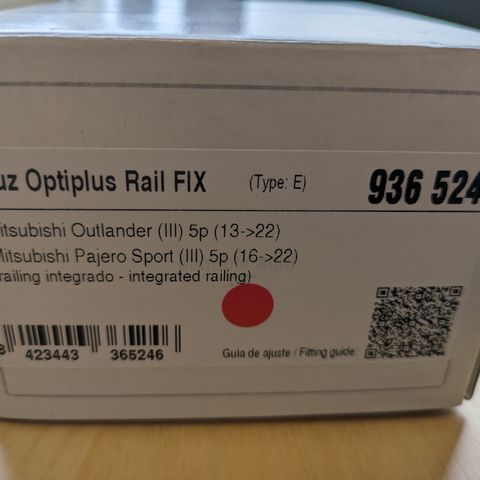 Cruz Optiplus Rail FIX kit