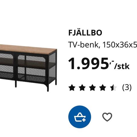 Ikea Fjällbo TV Benk