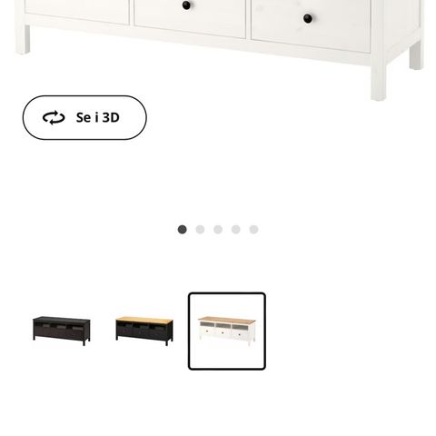 Hemnes tv benk selges