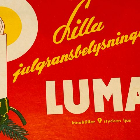 LUMA vintage juletrebelysning juletrelys 9 stk. originalkartong