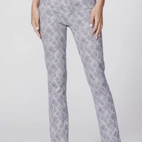 Paige Hoxton Slim Womens Grey Snakeskin Jeans