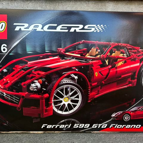 (FORSEGLET) LEGO Racers Ferrari 599 GTB Fiorano 1:10 8145 Sportsbil Byggesett