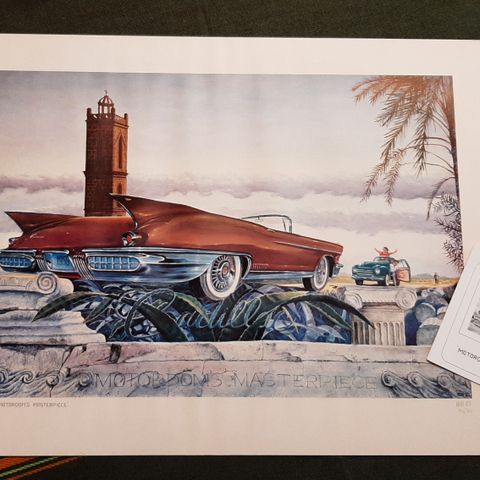 Cadillac 1958 print. Bob Matson "Motordom's Masterpiece