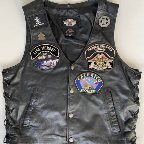 Harley Davidson Bergen Chapter MC vest L