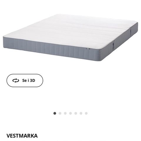 IKEA Slattum 140 seng med madrass selges for