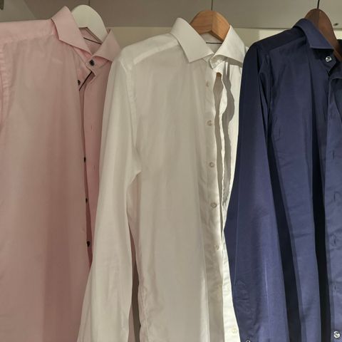 Eton skjorte pakke str M 15.3/4 i farge hvit , blå og rosa.