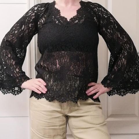 By Timo Black Lace Bluse