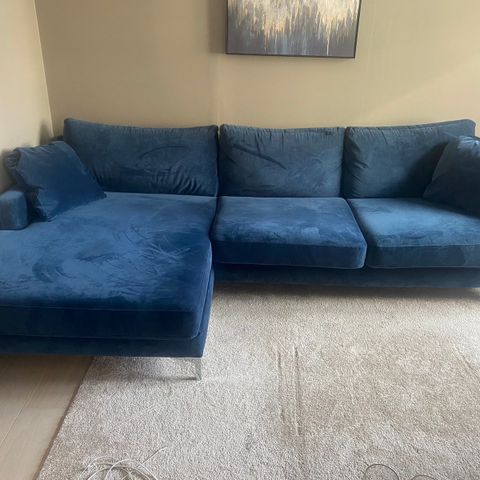 Velour sofa