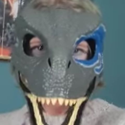 Dino mask/jurassic park raptor mask ønskes kjøpt!