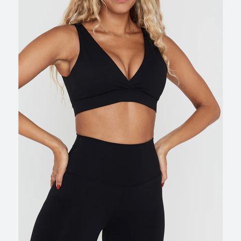 Tala - DayFlex V Neck Sports Bra - shadow black