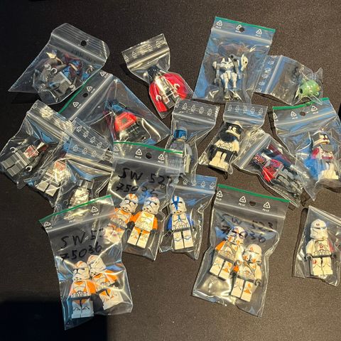 Diverse lego star wars figurer