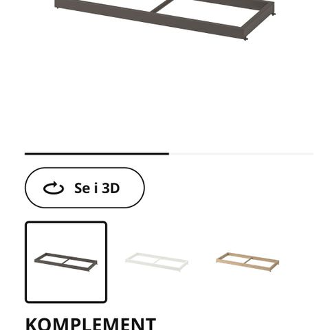 Garderobestang Ikea Komplement Brunsvart 75cm