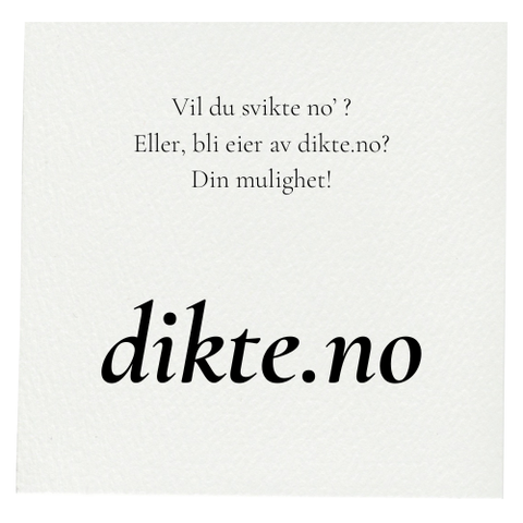 dikte.no :: unikt domene selges