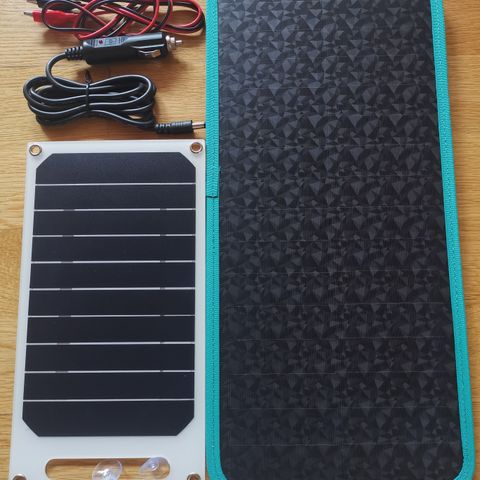 Bærbar Solcellepanel 6W med 5V USB / 20W 5V+18V USB og 5.5mm kontakt