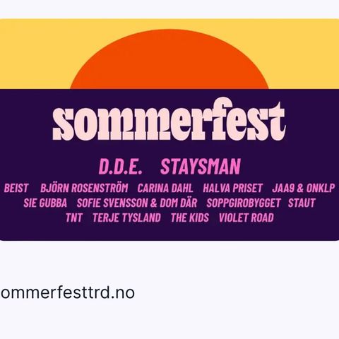 Sommerfest billetter Trondheim