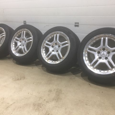 KOMPLETT HJULSETT MERCEDES 225/50R17 M/SOMMERDEKK SELGES.