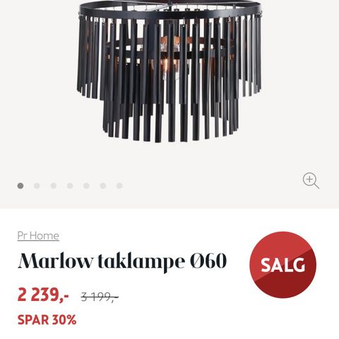 Taklampe fra Bohus