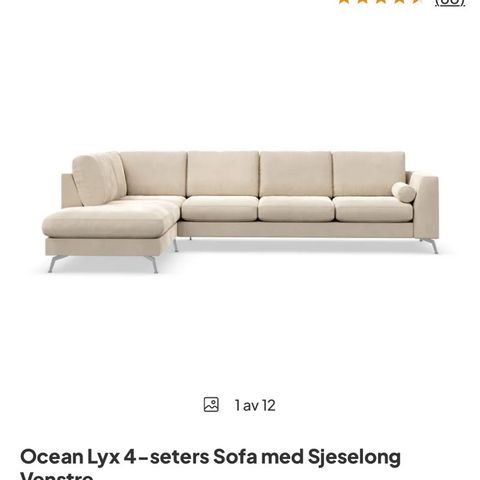 Hjørne sofa fra Trademax
