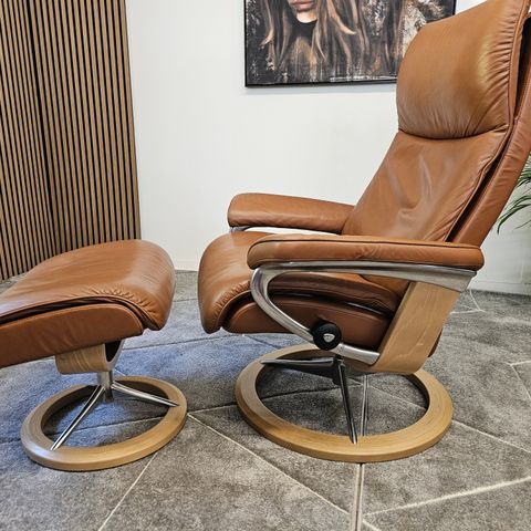 NY PRIS! Stressless® Aura(M) Signature lenestol fra Ekornes: NY PRIS: 40.299,-