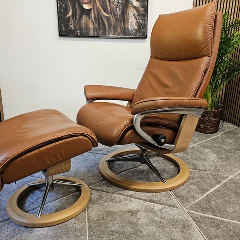 NY PRIS! Stressless® Aura(M) Signature lenestol fra Ekornes: NY PRIS: 40.299,-