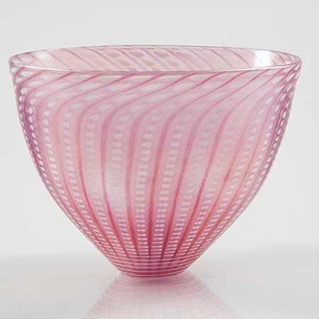 Bertil Vallien for Kosta Boda "Minos Pink Bowl" Modell 58436