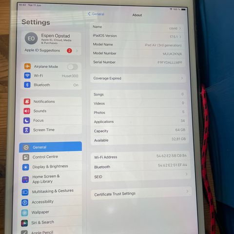 iPad Air 3 wifi 64Gb