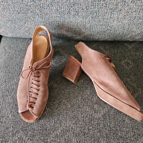 Concept brune sko med åpen tå / sandaler, str. 39